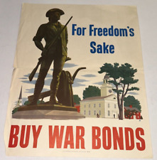 WWII Poster Minute Men For Freedom’s Sake Buy War Bonds 11