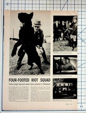 1960s FOUR-FOOTED RIOT SQUAD Police Dogs Delaware Race Violence Magazine Article picture