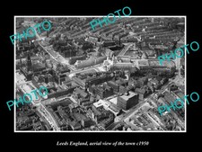 Leeds England Aerial View Of The Town c1950 3 Old Large Historic Photo picture