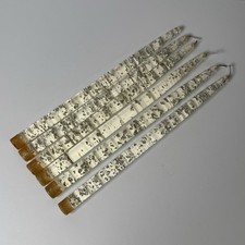 Vintage MCM Lucite Taper Candles Set of 6 Silver Flake 12