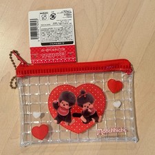 Monchhichi Pouch Wallet Coin Purse w/ zipper + chain - New from Japan picture
