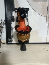 Handmade Paper Mache Jack O Lantern Halloween Candy Bucket OOAK picture