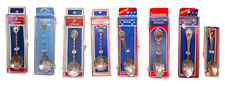 Lot of 8 Vintage Souvenir Collector Spoons States, Places, & Landmarks USA Made picture