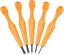 5 Pcs Linocut Tools Set – Premium Half round U-Shaped Chisels in 2.5Mm, 3.5Mm, 4 picture