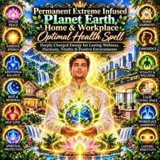Permanent Extreme Infused Planet Earth, Home & Workplace Optimal Health Spell  D picture