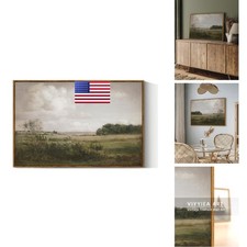 VIYYIEA Vintage Landscape Large Framed Wall Art, Nature Wilderness Scenery picture