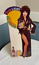 Vintage 1991 Coors Light Elvira Halloween Cut Out Tabletop Tent Stand 8.5x4x2.5 picture