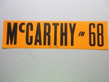 Eugene McCarthy for President in 68 unused Bumper Sticker 1968  picture