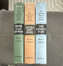 Bruce Catton Centennial History of Civil War 3-Vol Set Doubleday w/ Titles picture