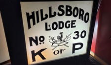 ORIGINAL 1930’s Masonic Lodge Window KNIGHTS OF PYTHIAS - No. 30 LODGE - COOL picture