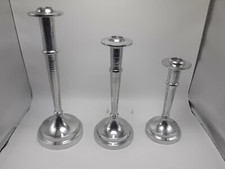 GODINGER Silver Art Co. Candle Stick Holders Hammered Candlesticks Silverplate picture