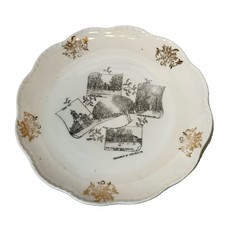 CARLISLE Pennsylvania PA Antique VIGNETTE STEAM TRAIN Souvenir PLATE picture