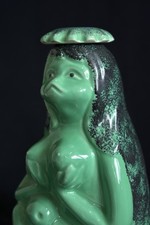 Vintage Japanese Ceramic Kappa Yokai Figure : Empty Shochu Bottle 23.5cm(9.3