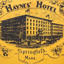 Vintage Tilly's Restaurant Menu Haynes Hotel Springfield Massachusetts picture