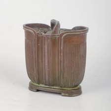 Just Andersen, Art Deco vase in Disko meta. 1930s. picture