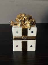 Lenox Treasures Only For You Gift Box Rhinestone Hinged Trinket Jewelry Box picture