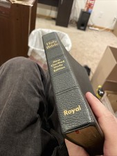 1966 Royal Holy Bible New Clarified Study Ed. King James Version Genuine Leather picture