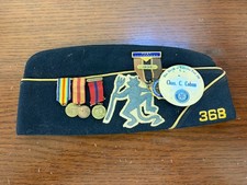 WW1 USMC Veterans Cap With Mini Medals picture