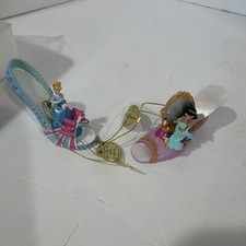 Disney The Bradford Exchange “Once Upon A Slipper” Ornaments Belle & Cinderella picture