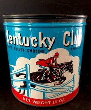 Vintage KENTUCKY CLUB Empty Tin Empty Key Wind Can Bloch Brothers Company a picture