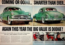 Original 1950 Dodge Car Sedan Magazine Ad Vintage Automobile Classic picture