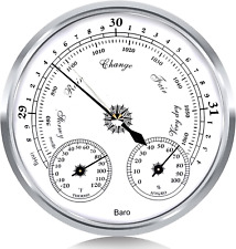 Outdoor Barometer Thermometer Hygrometer - 5In Barometer Weather Station picture