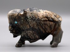 Clive Hustito Picasso Marble Zuni American Bison/Buffalo Fetish picture