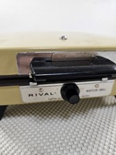 Vtg RARE Rival Avocado Green Waffle Maker & Grill UnTested Classic Teflon No. 90 picture