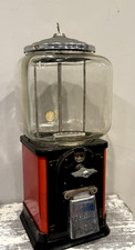 1950 VINTAGE PENNY COIN OP VICTOR TOPPER GUMBALL VENDING MACHINE WITH KEY (EY) picture