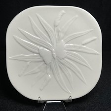 VTG Belleek China Fine Irish China Butterfly Embossed Dish Gold Trim - 7th Mark picture