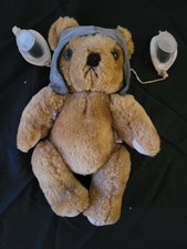 Vintage British Airways Pilot Teddy Bear Clifford McGuire Aviator Goggles Plush picture