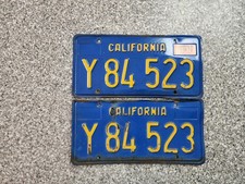1970 California Commercial License Plates, 1970 Validation Sticker, DMV Clear, V picture