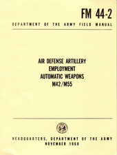 138 Page 1968 FM 44-2 M42 DUSTER M55 QUADMOUNT Air Defense ADA Manual on Data CD picture