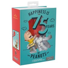 Peanuts 75th Anniversary Charlie Brown and Snoopy Hallmark Ornaments, Set of 2 picture