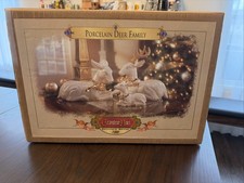 1999 Grandeur Noel Collector's Edition Porcelain Deer Family In Original Box picture