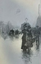 1892 Unter Der Linden Berlin Germany illustrated picture