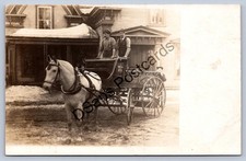 K58/ Interesting RPPC Postcard c1910 Volunteer Hose Co Wagon Firemen 230 picture