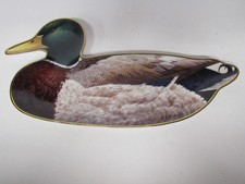Vintage Mallard Duck by A.J. Rudisill Fine Porcelain Trinket Dish Wall Decor picture