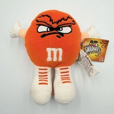 Vintage 1998 M&M's Minis Swarmees Orville Orange Plush Cap Candy Clip On picture