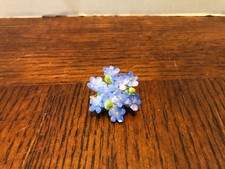 Vintage CARA CHINA Staffordshire Blue Forget-me-Not Floral Pin picture
