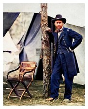 PRESIDENT ULYSSES S. GRANT CIVIL WAR GENERAL IN UNIFORM COLORIZED 8X10 PHOTO picture
