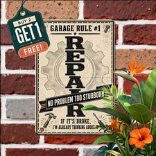 Handcrafted Vintage Quote Typography Retro Tin Metal Sign Studio Wall Decor picture
