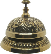 Solid Brass Victorian Style Service Desk Bell picture