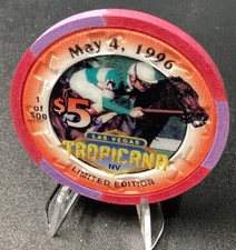 Tropicana $5 Casino Chip- Horse Racing May 4, 1996- Scarce picture