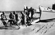 Richard Duchossois signed 4x6 photo WW II Tank Destroyer Bulge Rare COA LOOK picture