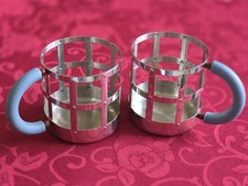 ALESSI Italy Michael Graves 2 Mug Pots With Handles - GLASS NOT INCLUDED picture