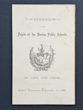 1884 Boston Old School Boys Dinner Samuel Francis Smith Song Hotel Vendome picture