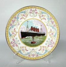 1908-1910 Minton's RMS Lusitania The Cunard Steamship Company Rare Cabinet Plate picture
