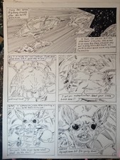 original comic book art page 1 Title 