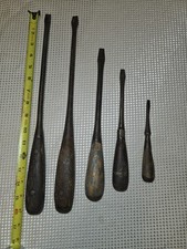 Old SCREWDRIVERS Wood Handle ANTIQUE VINTAGE USA. picture